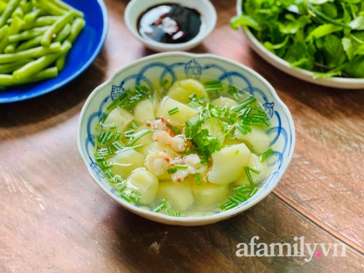 Canh Khoai Từ Nấu Tôm