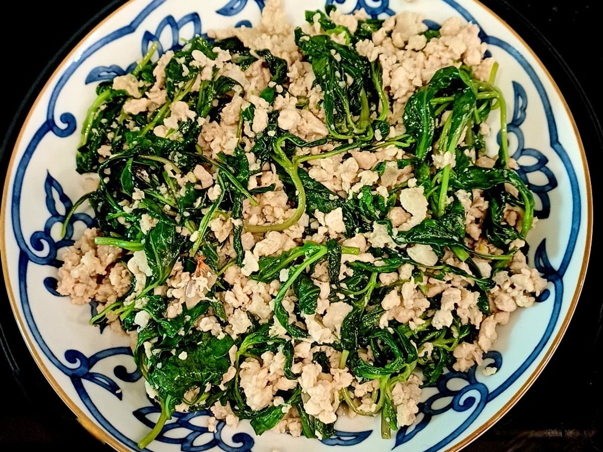 Húng lủi xào thịt