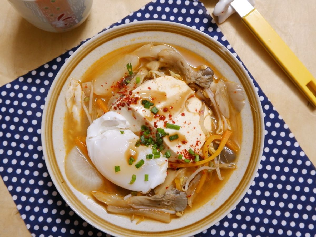 Đậu phụ hầm kimchi