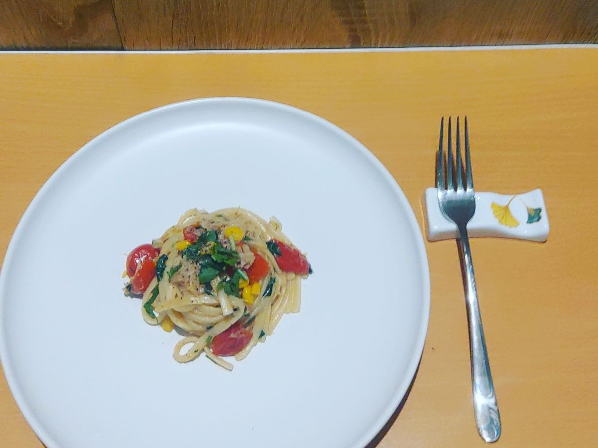 Crab meat linguine