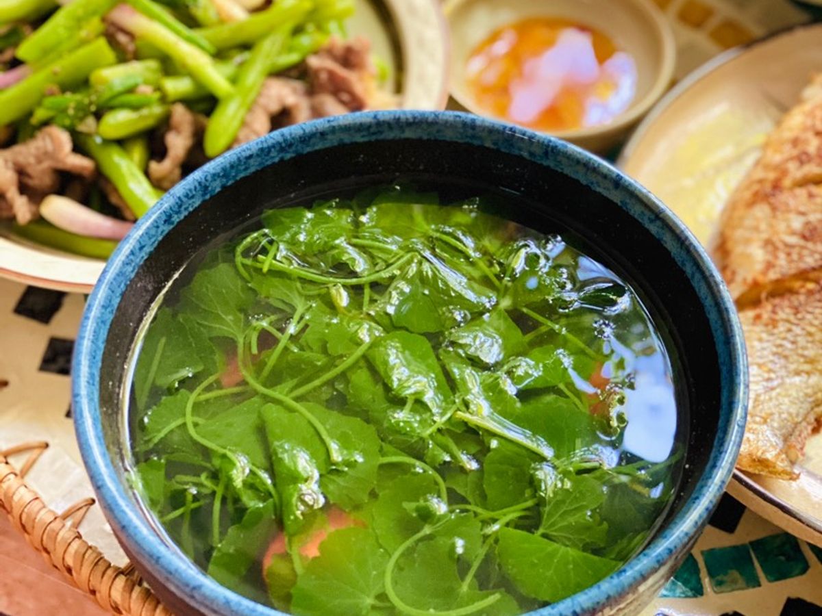 Canh Rau Má Nấu Tôm