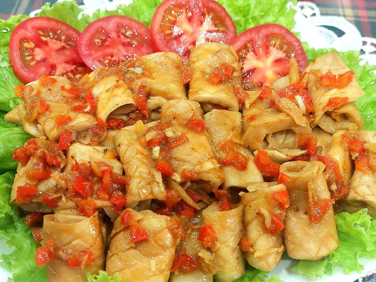 Nấm đùi gà kho gừng, xả, ớt