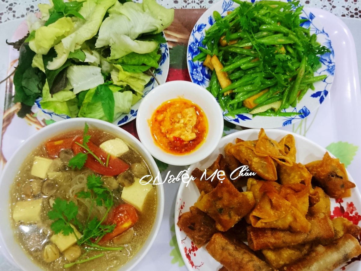 Cơm nhà đơn giản mà ngon 187 (Mâm cơm chay)