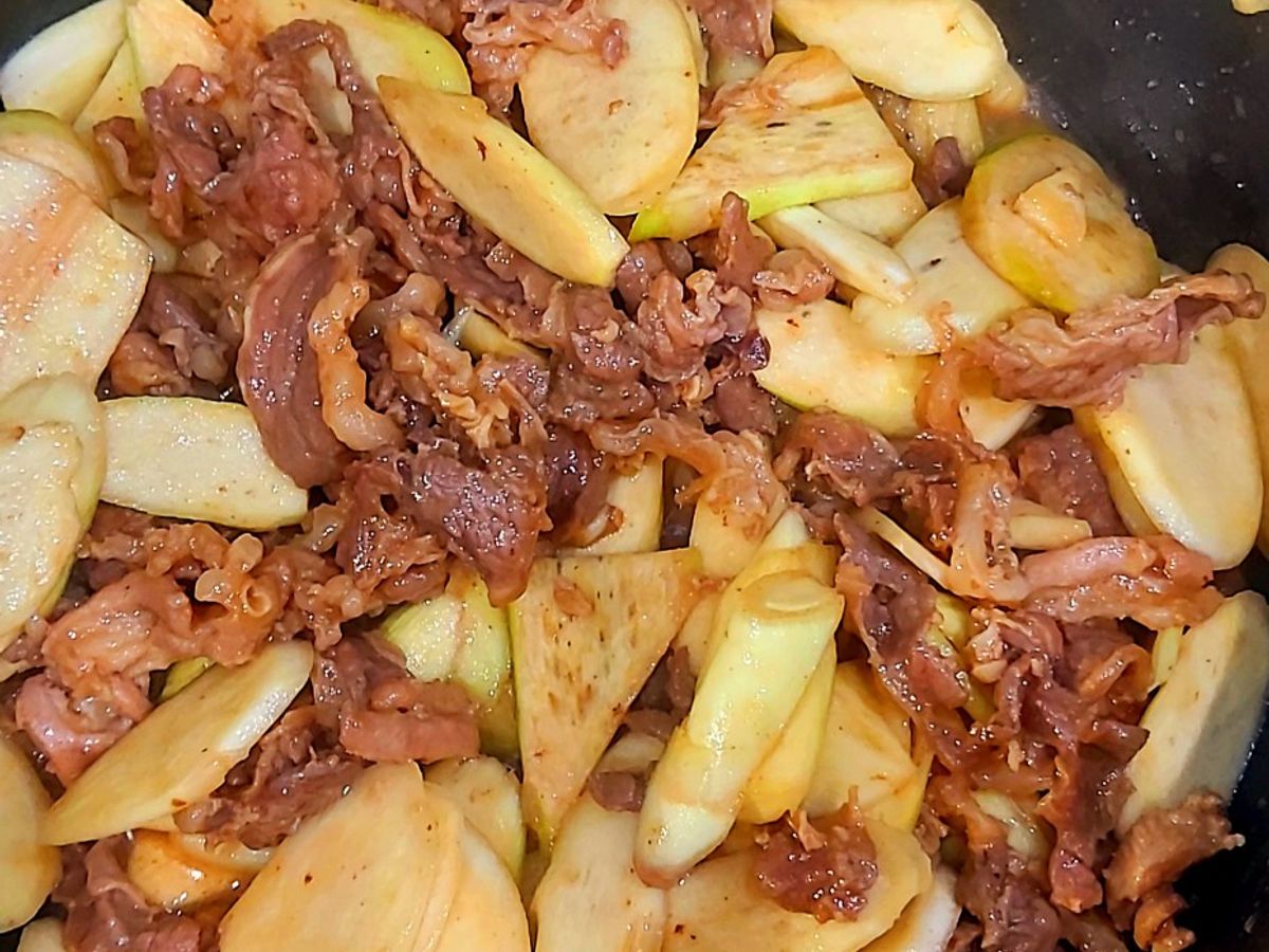 Củ niễng xào thịt bò
