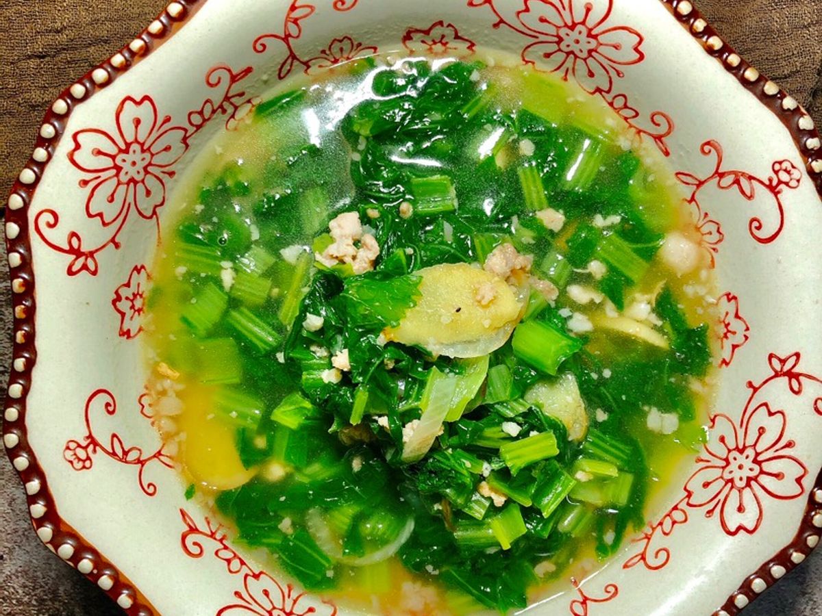 Canh Rau Cải Cay Nấu Thịt Bằm