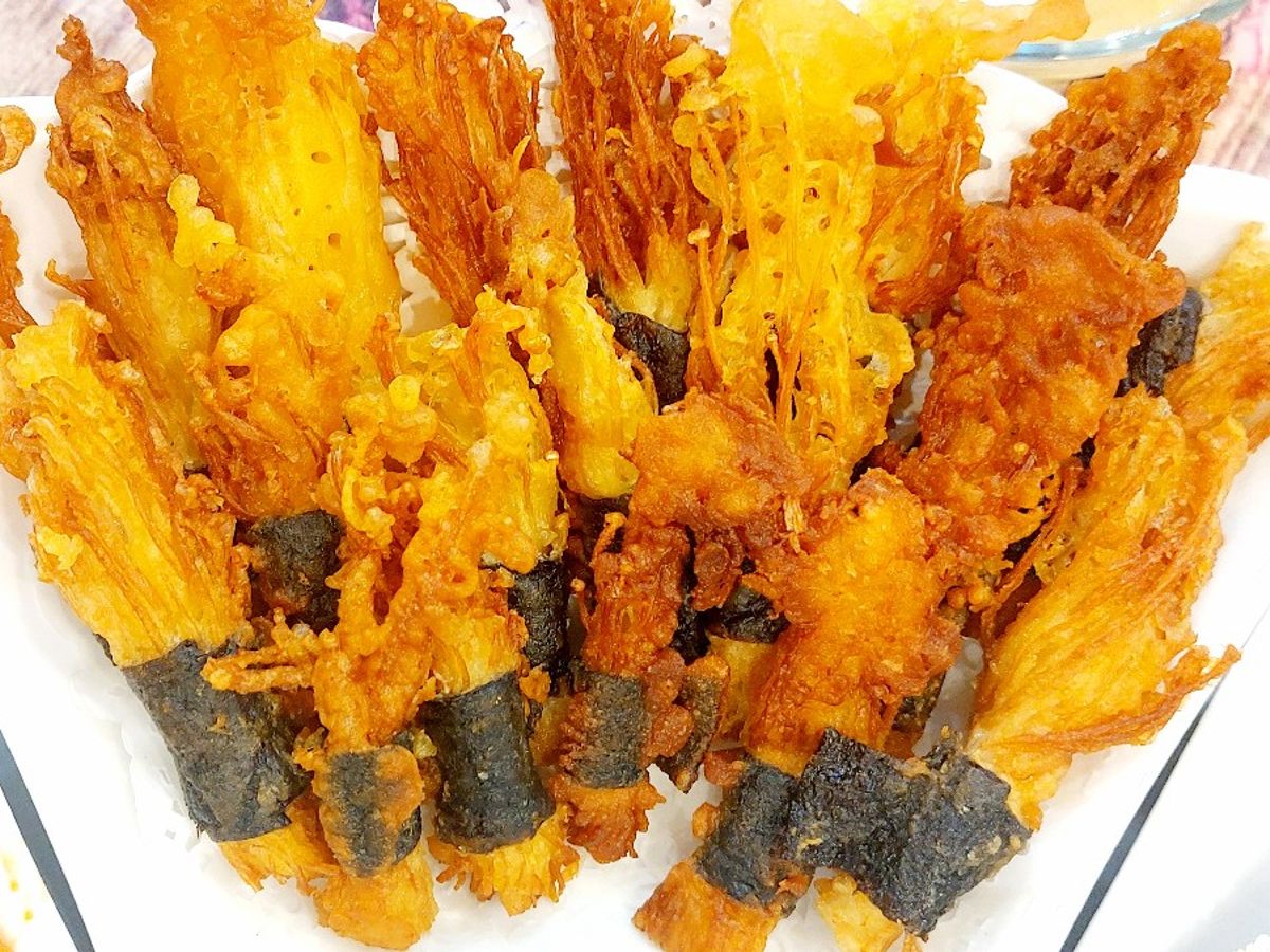 Nấm kim châm chiên giòn