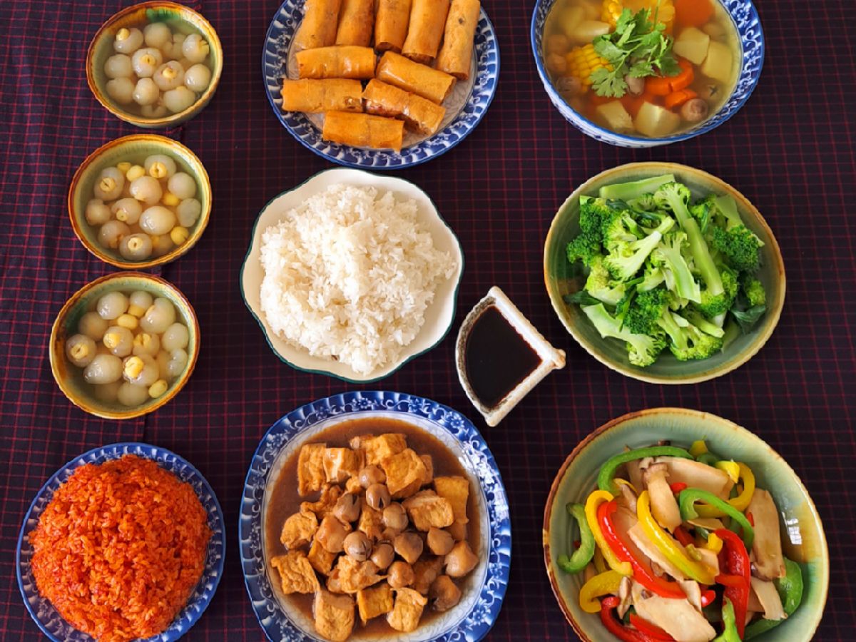 Mâm cơm chay rằm tháng giêng