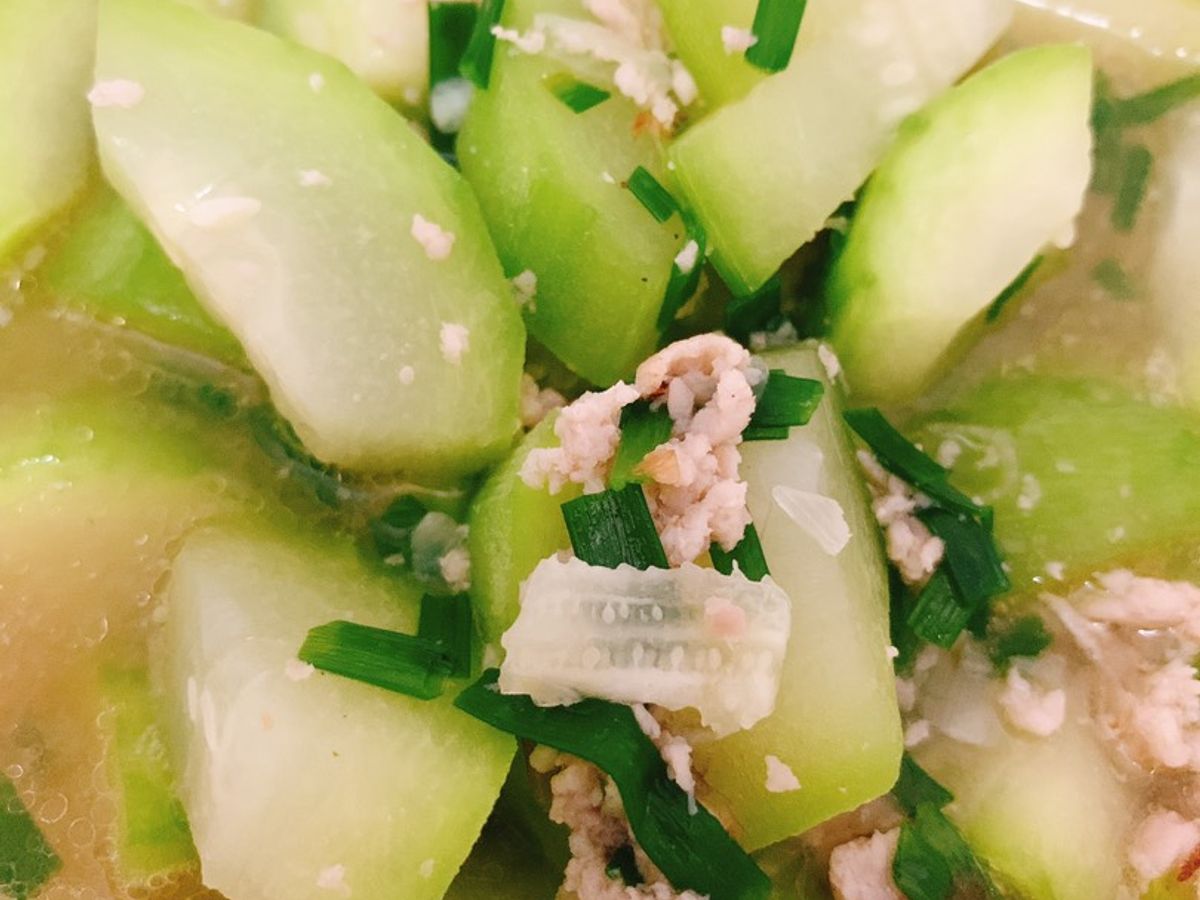 Canh bí xanh thịt bằm