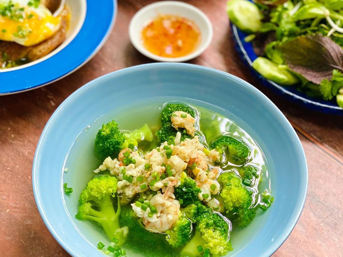 Canh Bông Cải Xanh Nấu Tôm
