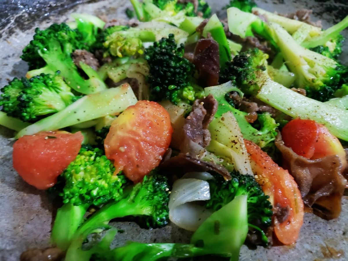 Bông cải xanh xào thịt bò