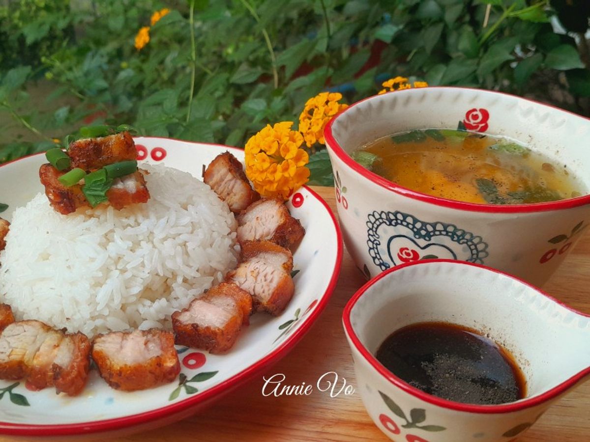 Cơm thịt một nắng nướng nồi chiên không dầu