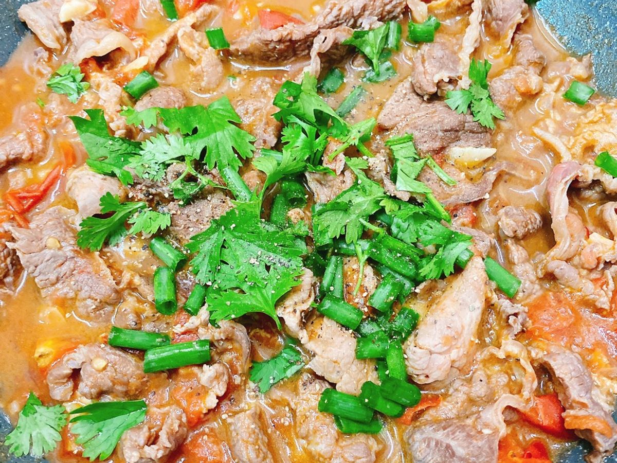 Thịt Bò Xào Cà Chua