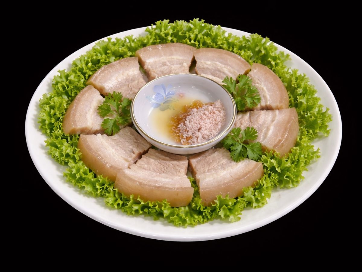 SP.0993 - Thịt Heo Luộc Chấm Muối Hồng
