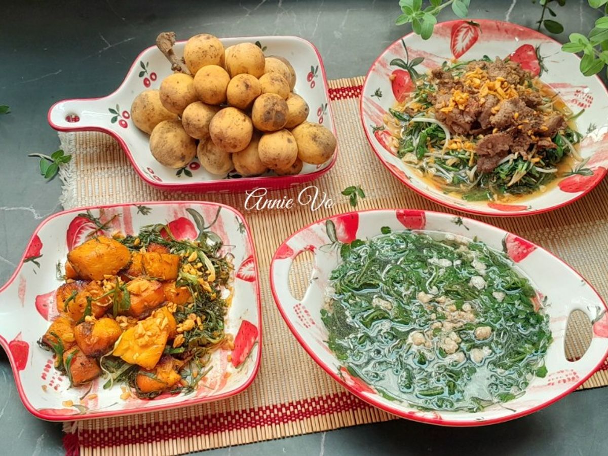 Cơm nhà với nguyên liệu đa dạng