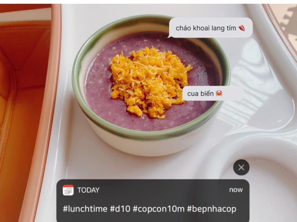 Cháo cua biển 🦀 khoai lang tím