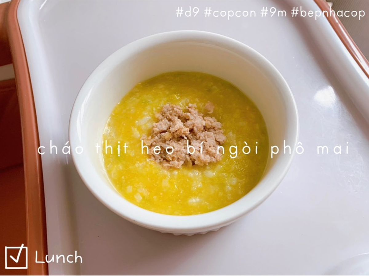 Cháo thịt heo 🥓 bí ngòi phô mai 🧀