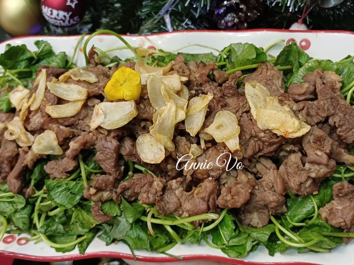 Gỏi rau má trộn bò