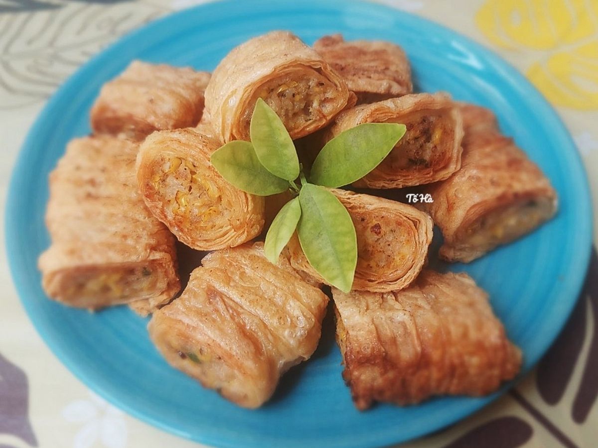 TÀU HỦ KY cuốn tôm thịt chiên