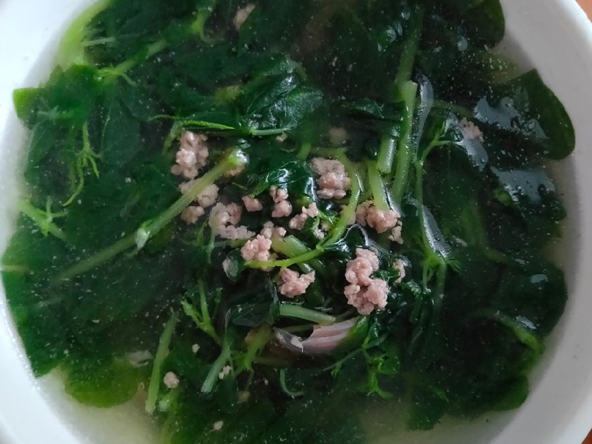 Canh rau càng cua thịt bò