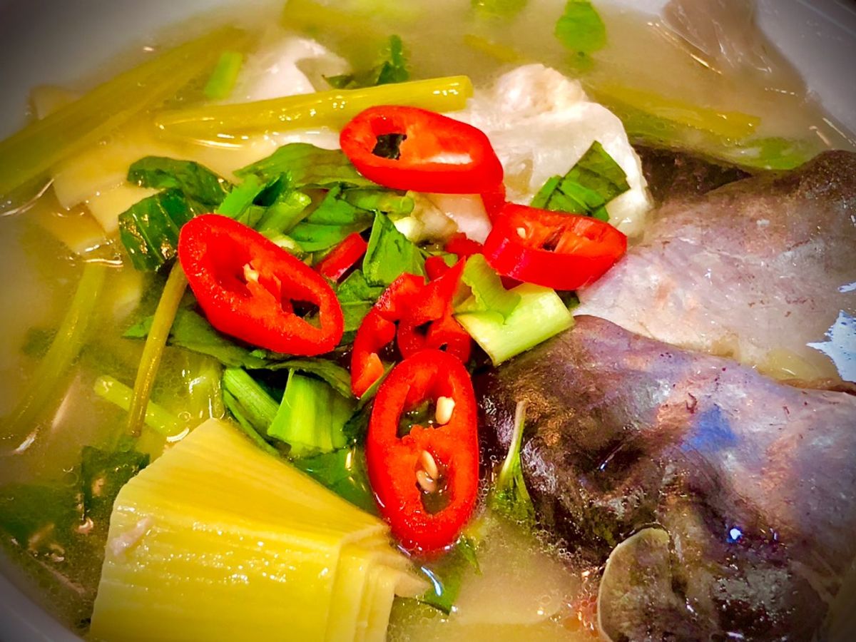 Canh Chua Bông Chuối Khô Cá Tra