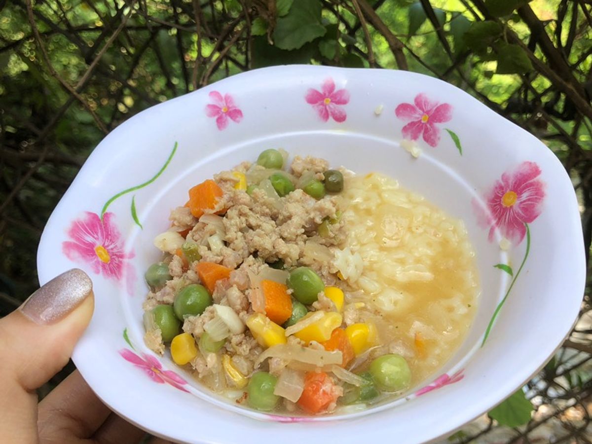 Nui sao thịt bằm rau củ