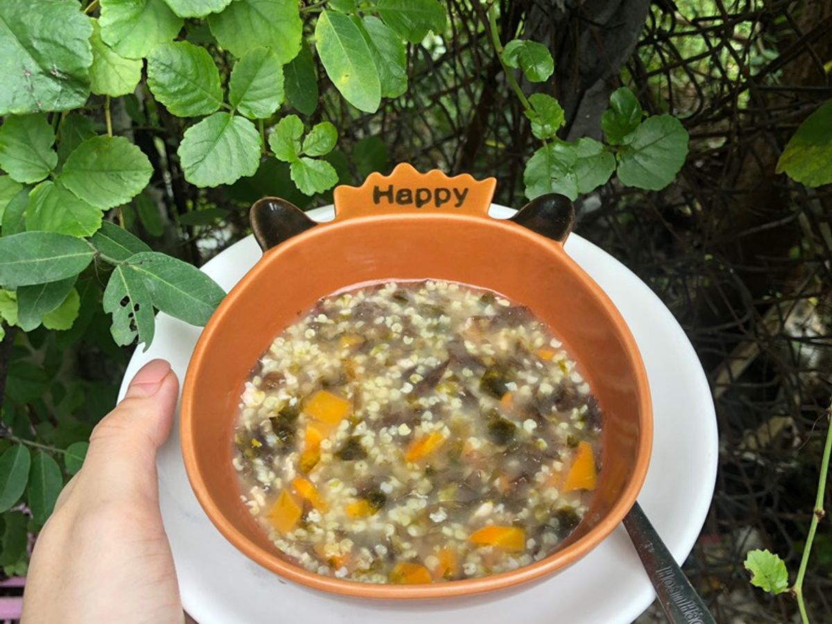 Soup hạt kê tôm rong biển