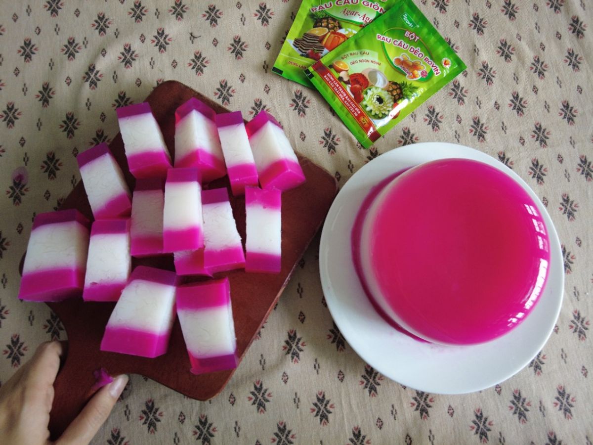 Thạch rau câu sợi thanh long đỏ
