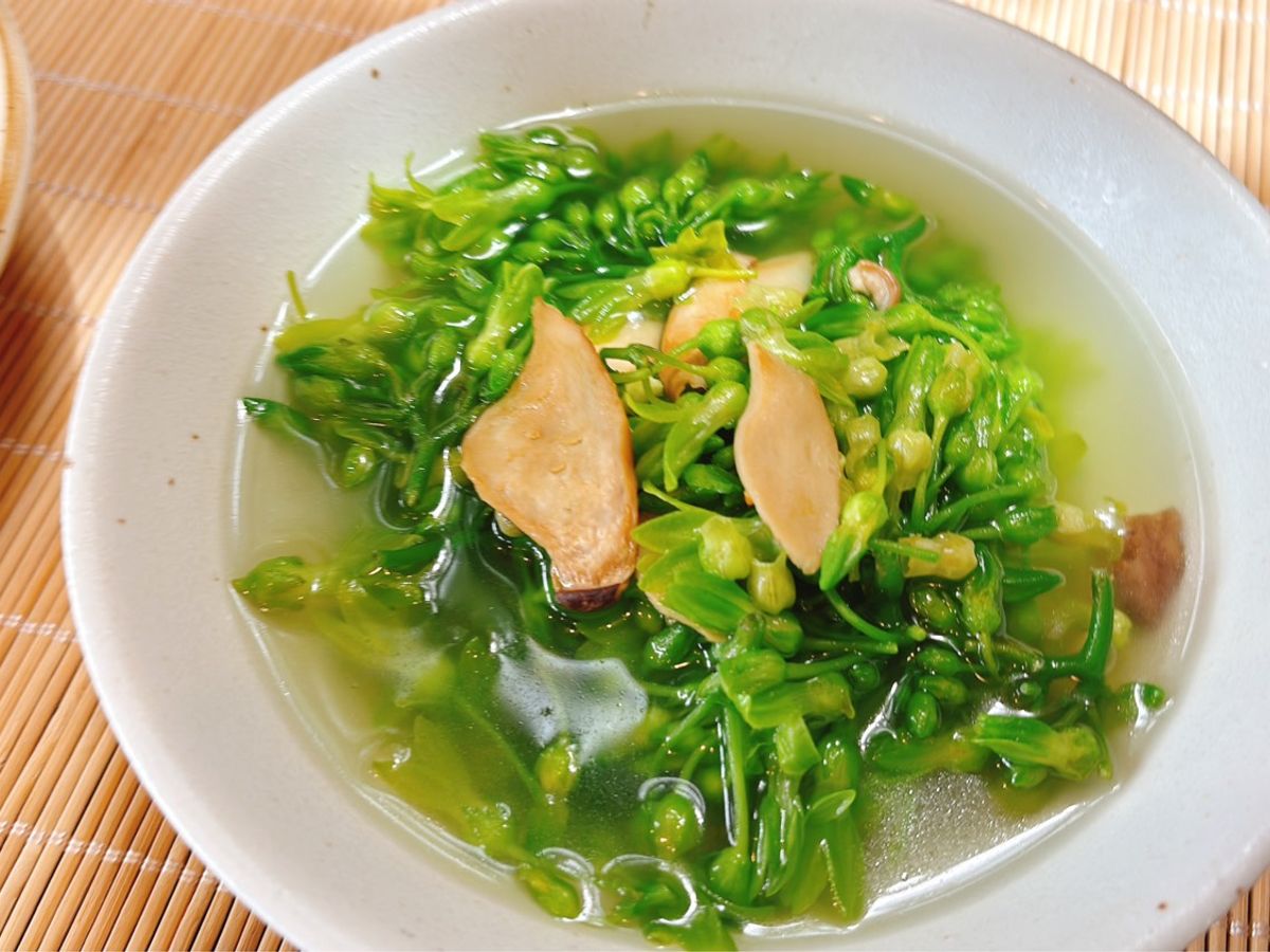 Canh Hoa Thiên Lý Nấu Nấm