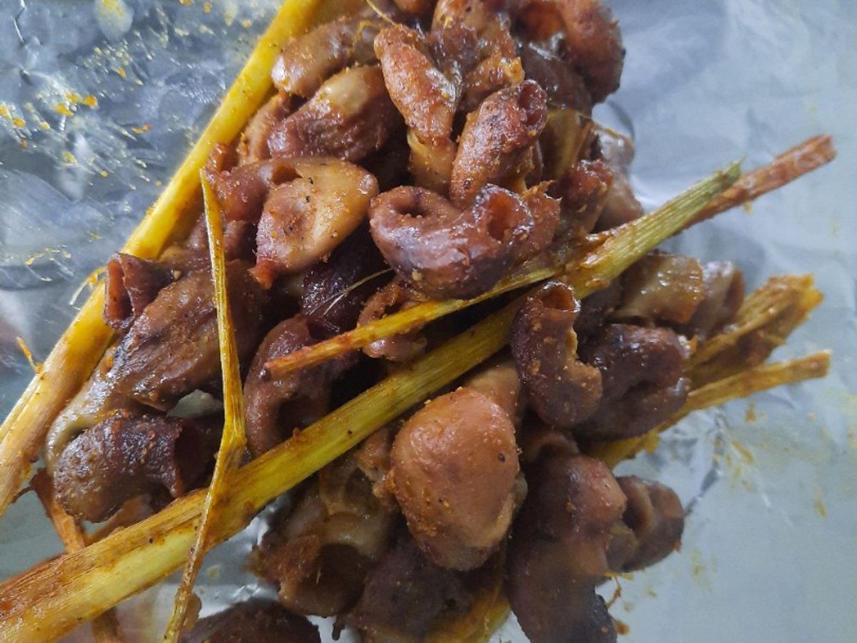Dạ dày cá ba sa nướng