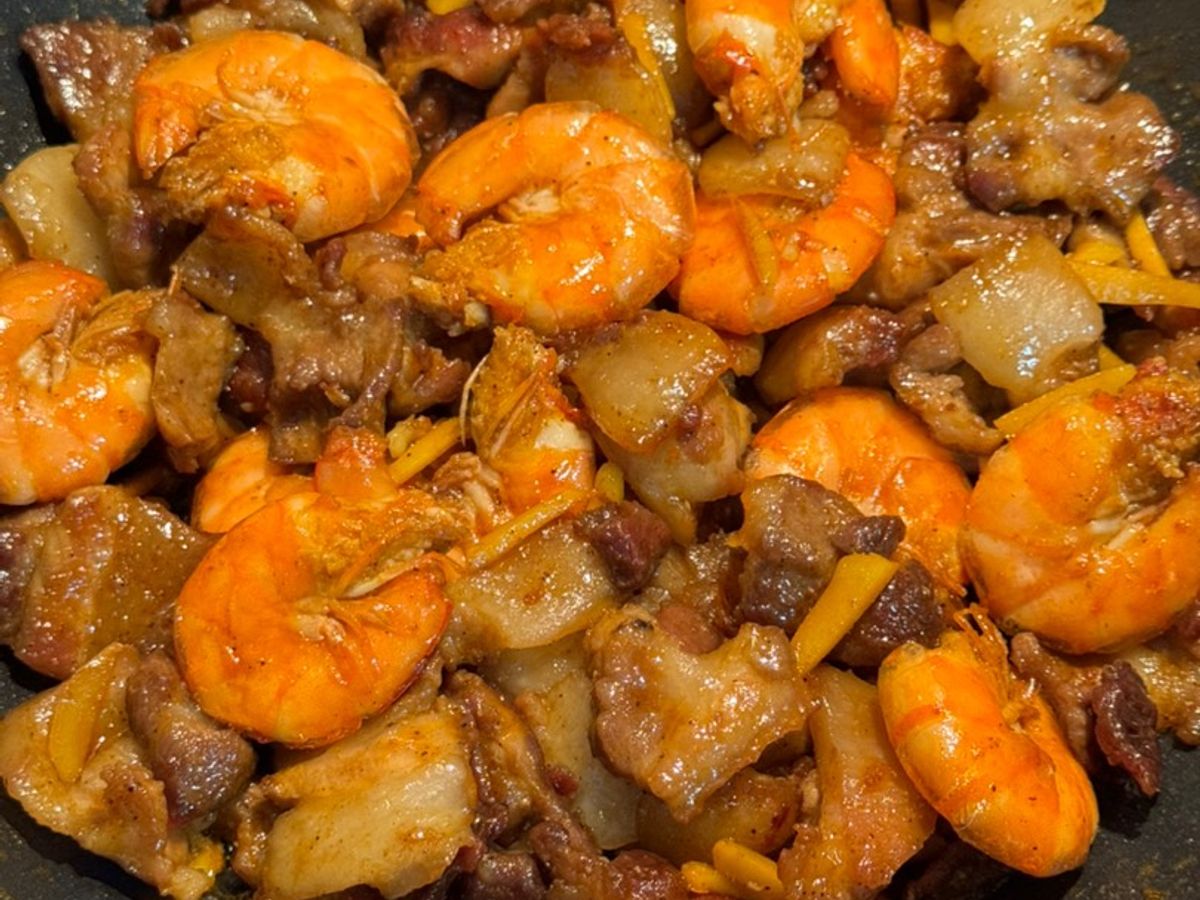 Tôm rang thịt siêu tốn cơm 😋