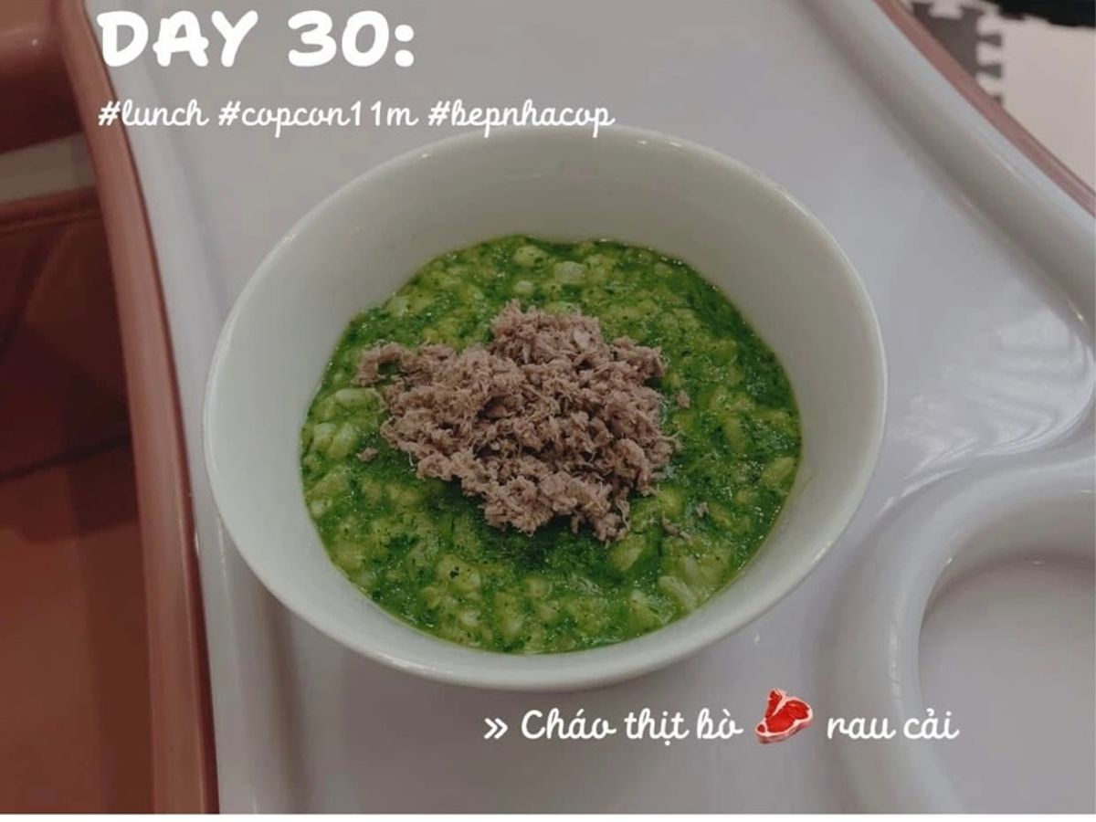Cháo thịt bò rau cải 🥬