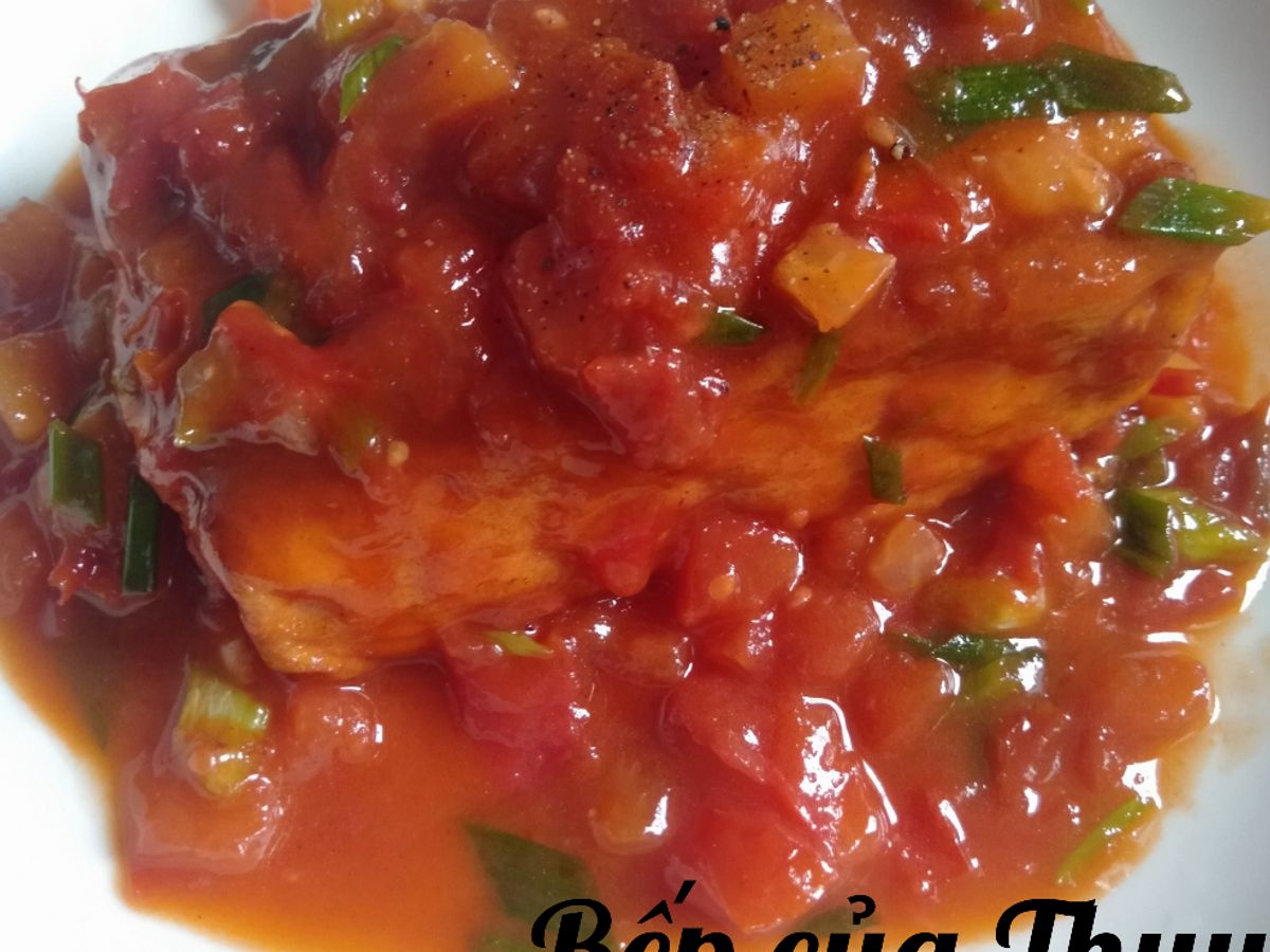 Đậu hũ nhồi thịt sốt cà chua