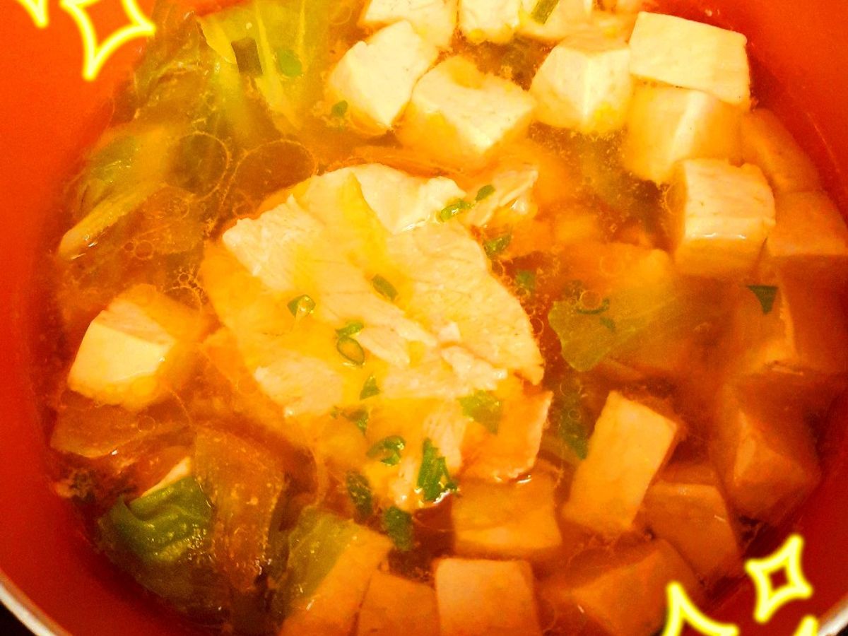 Canh đậu cá hồi
