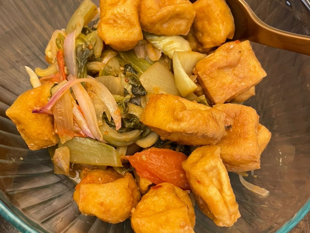 Đậu hủ kho dưa cải