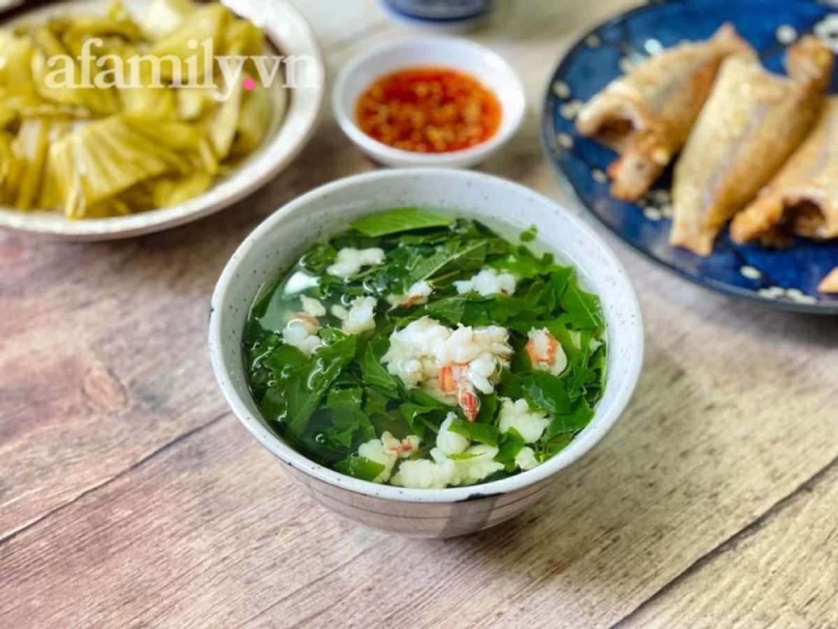 Canh Rau Tập Tàng Nấu Tôm