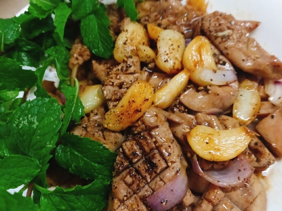 Cật heo cháy tỏi